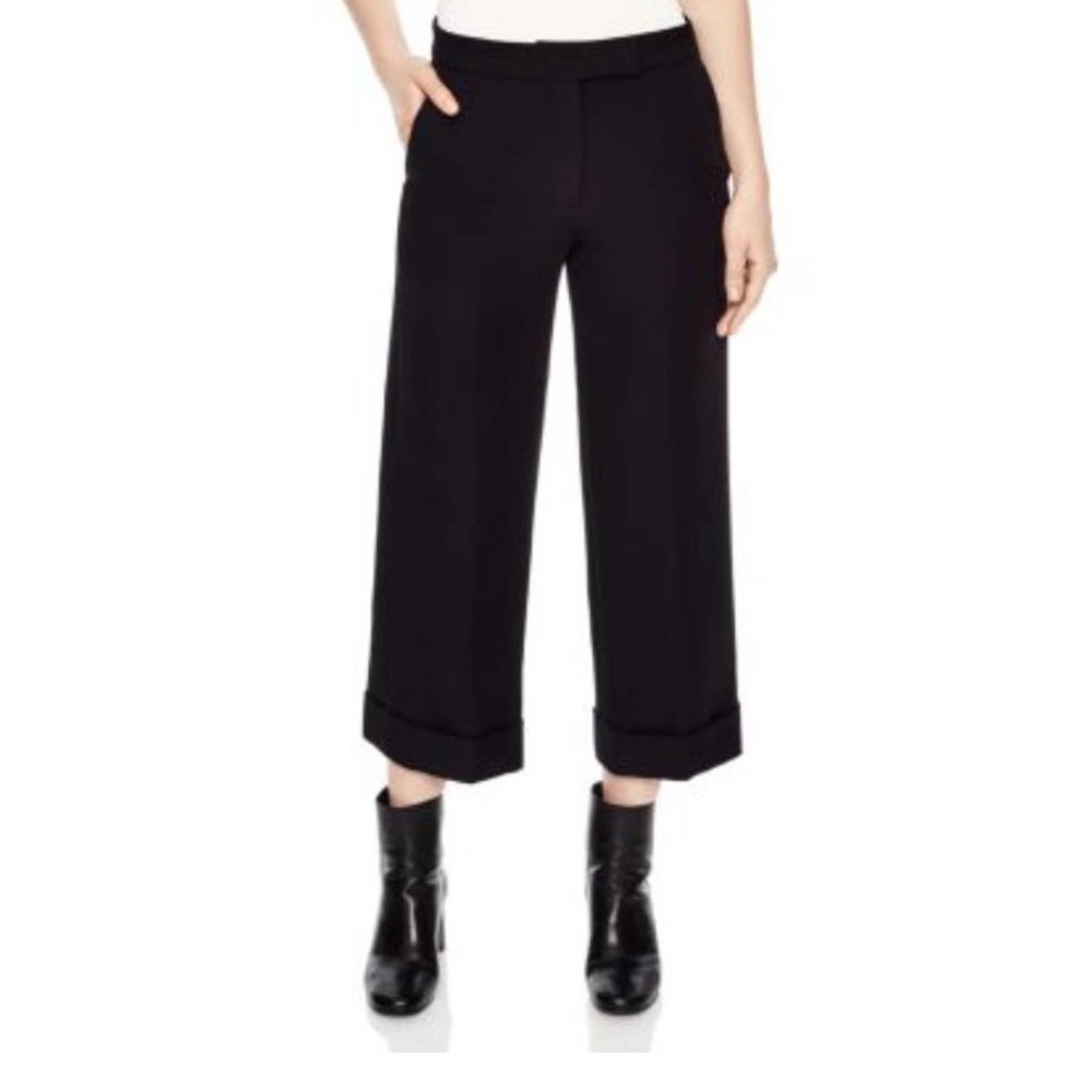 SANDRO Wool Cropped Wide-Leg  Pants 38    *NWT
